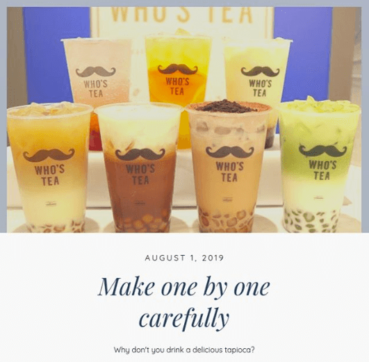 WHO’S TEA(フーズティー)が東海地方初上陸!いつオープン?イオンモール浜松志都呂店のメニューや営業時間まとめ