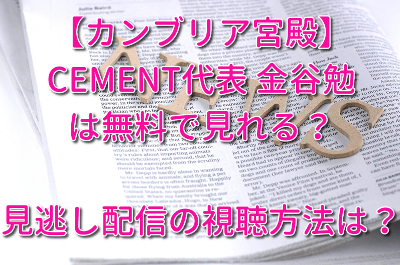 カンブリア宮殿-CEMENT代表-金谷勉の無料動画の見逃し配信